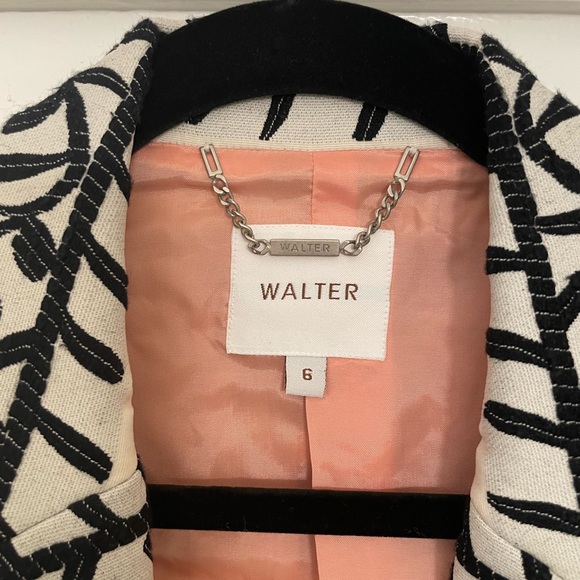 Walter Jackets & Coats | Walter Blazer Size 6 | Color: Black/Ivory - Picture 2 of 4